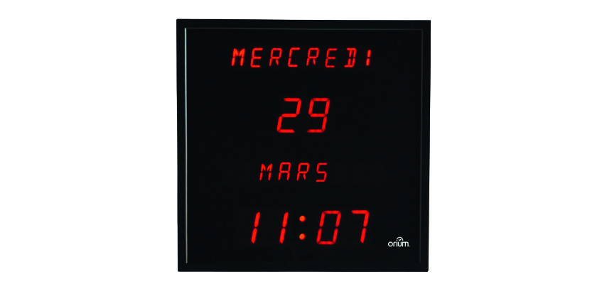 Elektrische LED Wanduhr mit Kalender