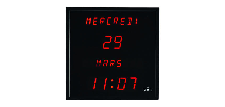 Horloge grand format à date digitale