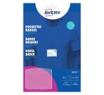 Boîte de 20 badges Avery sans attache 60 x 90 mm