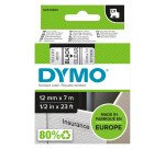 Ruban étiqueteuse Dymo fond transparent écriture noire longueur 7 m