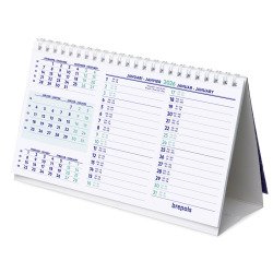 Calendrier mensuel de bureau année 2026 - 12,5 x 21 cm