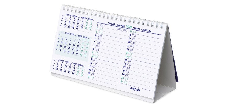 Calendrier chevalet - Format 12,5 x 20,8 cm - 2021