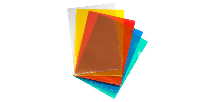 Pack 200 chemises coin plastique Bruneau A4 PVC 15/100e couleurs assorties + 100 offertes