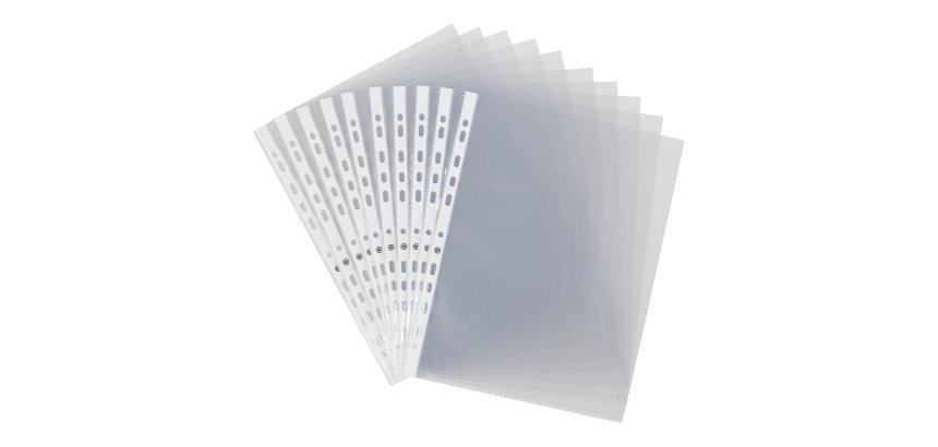 Pack 200 pochettes transparentes perforées Oxford A4 polypropylène lisse 9/100e + 100 offertes