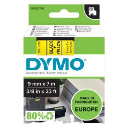 Ruban polyester Dymo D1 9 mm écriture noire