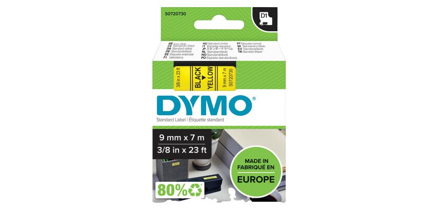 Dymo Schriftband 12 mm Farbe Text Schwarz