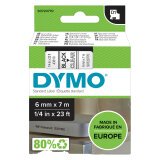 Cinta Dymo D1 escritura negra ancho 6 mm x 7m