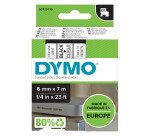 Polyesterlint Dymo D1 6 mm S0720770 zwarte tekst