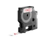 Nastri dymo d1 12 mm x 7 m rosso/bianco