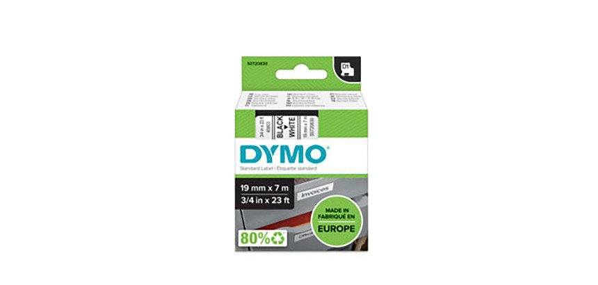 Ruban étiqueteuse Dymo D1 écriture noire S0720830 19 mm x 7 m