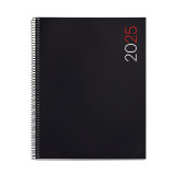 Agenda espiral City Pro Semana vista 210 x 270 mm Polipropileno negro Miquelrius