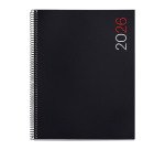 Agenda espiral City Pro Semana vista 210 x 270 mm Polipropileno negro Miquelrius