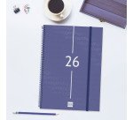 Agenda espiral Year 210 x 297 semana vista Finocam azul