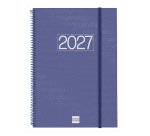 Agenda espiral Year 210 x 297 semana vista Finocam azul