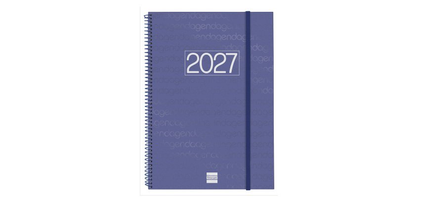 Agenda espiral Year 210 x 297 semana vista Finocam azul