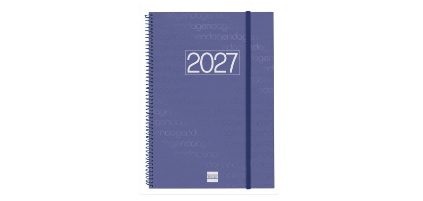 Agenda espiral Year 210 x 297 semana vista Finocam azul