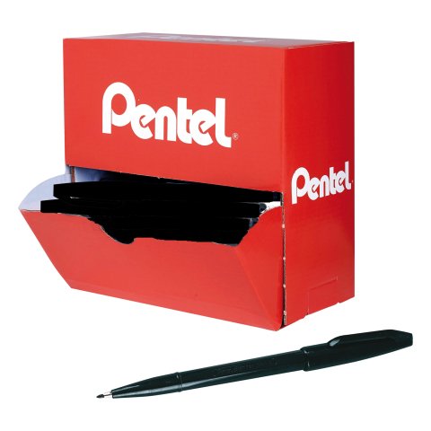 Pack 36 rotuladores de fibra Pentel Sign Pen negros + 12 gratis