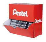 Pack de 30 rotuladores borrables Maxiflo Pentel punta cónica 4 mm negros + 6 gratis