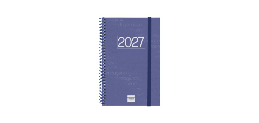 Agenda espiral Year 117 x 181 semana vista Finocam azul