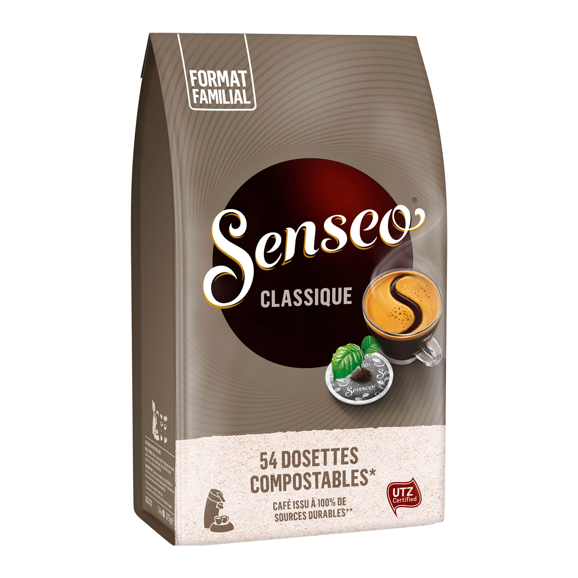 Dosettes Senseo compatibles café Grand'Mère classique & corsé