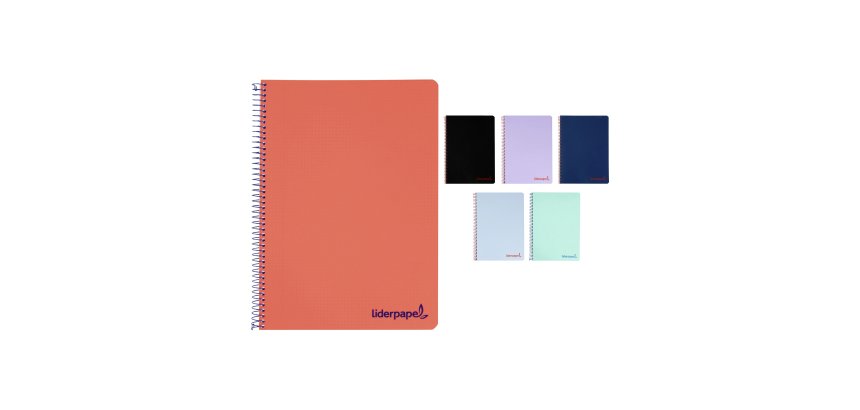Cuaderno tapa polipropileno A5+ cuadrícula 4x4 Wonder Liderpapel - 80 páginas