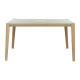 Table de réunion Ostrahl L 160 x P 140 cm piétement frêne