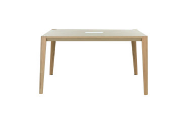 Table de réunion Ostrahl L 160 x P 140 cm piétement frêne