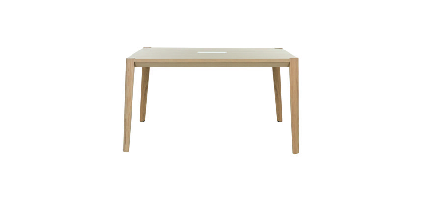 Mesa de reunión Ostrahl 160 x 140 cm Patas de fresno macizo