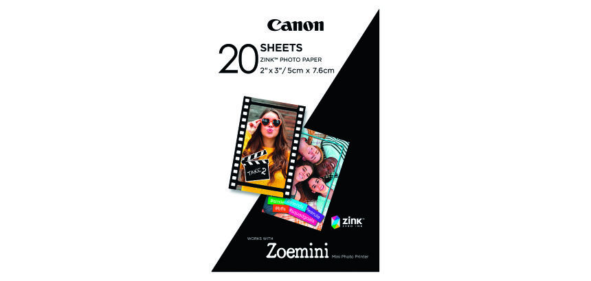 Papier photo zinc Canon ZP-2030- boîte de 20 feuilles