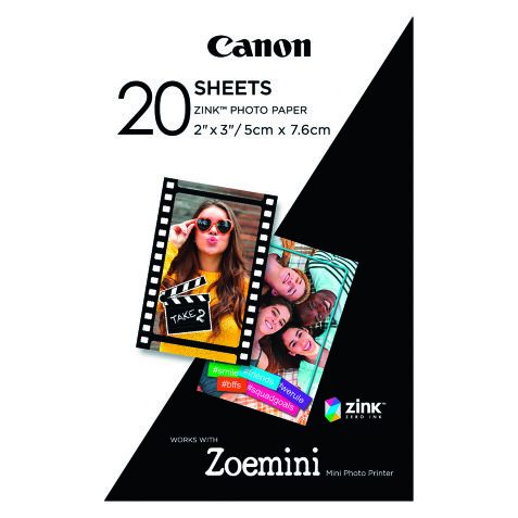 Fotopapier zink Canon ZP-2030 - doos van 20 vellen