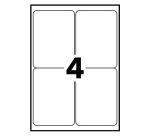 Etiquette adresse laser recyclée 99,1 x 139 mm Avery LR 7169 blanche - Boîte de 400