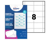 Insertos microperforados Avery L7418 para identificador 55 x 86 mm - Caja de 200