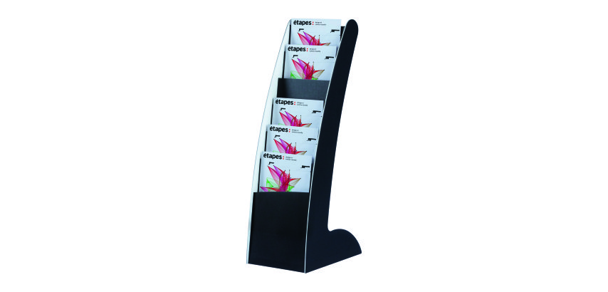 Présentoirs fixes monobloc 6 cases pour format A4 Paperflow