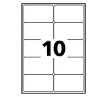 Etiquette adresse laser recyclée 99,1 x 57 mm Avery LR7173 blanche - Boîte de 1000