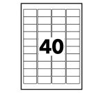 Etiquette adresse laser recyclée 45,7 x 25,4 mm Avery LR7654 blanche - Boîte de 4000