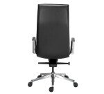 Fauteuil de bureau Bruneau Arago cuir - avec accoudoirs - Mécanisme Basculant axe décalé - Pied aluminium