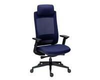 Chaise de bureau Garvey dossier maille avec têtière - bleu