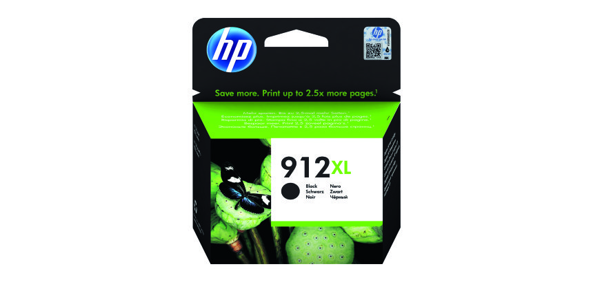 Cartouche HP 912XL haute capacité noire pour imprimantes jet d'encre