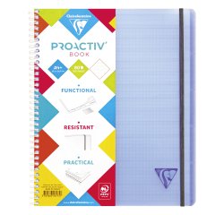Cuaderno espiral Proactiv'book Linicolor formato 22,5 x 29,7 cm - cuadros pequeños