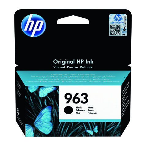 HP 963 - 3JA26AE Cartouche noire pour imprimante jet d'encre