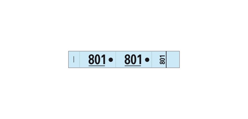 Ticket coat closet Exacompta - booklet of 50 tickets with 3 coupons - size 20 x 3 cm