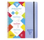 Carnet spirales Proactiv'book Linicolor format 16 x 21 cm - petits carreaux - 180 pages