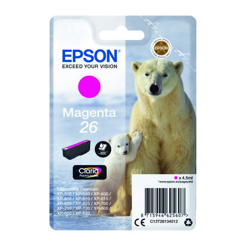 Epson 26 Cartucho original Magenta (300 páginas)