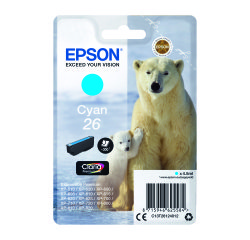 Epson 26 Cartucho original colores separados cian, magneta, amarillo (300 páginas) 