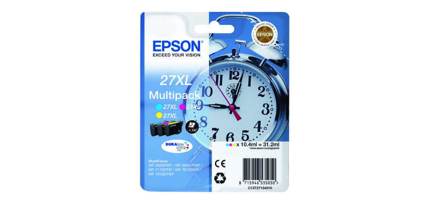 Epson 27XL Pack 3 de cartuchos originales tricolor Alta capacidad (3 x 1100 páginas)