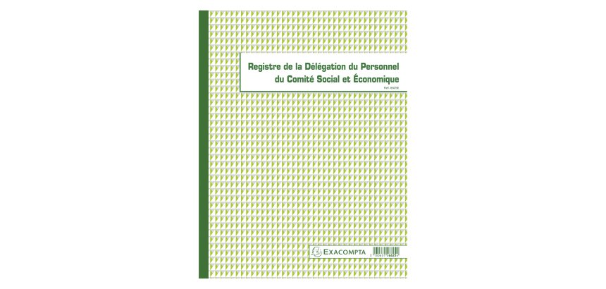 Registre piqûre délégués du personnel CSE Exacompta 6625E