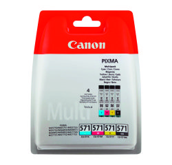 Canon CLI-571 Pack de 4 cartuchos Originales negro + colores (4 x 349 páginas) 