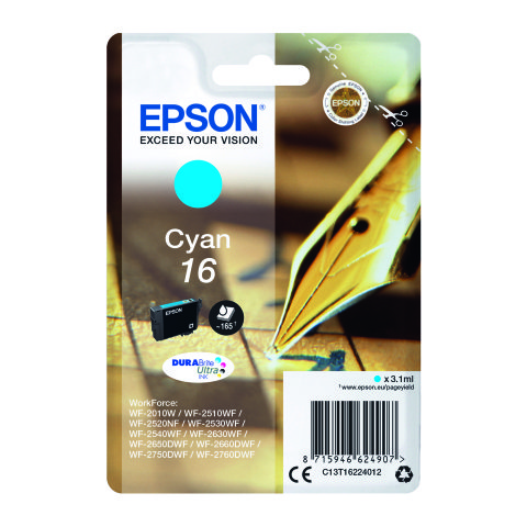 Epson 16 cartucho original Cian (165 páginas)