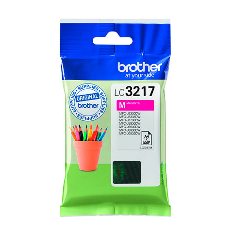 Brother LC3217M cartucho original magenta (550 páginas)