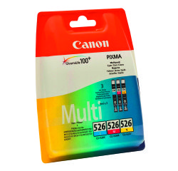 Canon CLI-526 Pack de 3 cartuchos Originales tricolor (3 x 150 páginas) 